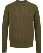 Magasin Nylan 1G Mand Capulet Olive Sweaters Str S Bomuld