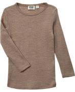 Magasin Woola 3 LS RWS Merino Wool Str 4 Merino Khaki Melange Bluser