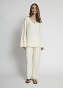 Bruun & Stengade BS Helene Top Kvinde Off White Langærmede Bluser Str ...