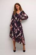 Kaffe Kaaska Dress Kvinde Purple Blurry Graphics Midi Kjoler Str 40 - ...