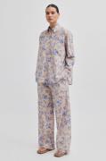 Second Female Tinne Trousers Kvinde Ultramarine Bukser Med Brede Ben S...