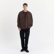 By Garment Makers Lennox Wool Overshirt Wood Recycled Mand Ebony Brown...