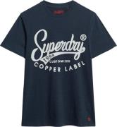 Superdry Copper Label Workwear T Shirt Mand Surplus Black Blue Grit Ko...