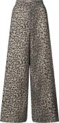 Rabens Saloner Leopard Print Wide leg Pants Inja Kvinde Snow Leopard B...