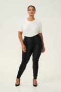 Kaffe Curve Kcesta Jeggings Kvinde Black Deep Bukser Med Lige Ben Str ...