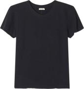 American Vintage Son28gh24 Kvinde Noir Kortærmede T-shirts Str SMALL -...