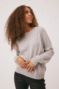 Magasin Mabel 2 100% Cashmere Kvinde Light Grey Melange Sweaters Str L...