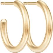 Julie Sandlau Classic Medium Hoops Gold One size - Creoler hos Magasin