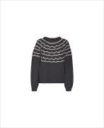 Vero Moda Vmcharmaine LS Oneck Pullover GA B Kvinde Obsidian/w. Birch ...