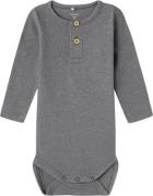 Name It Nbmkab LS Body Noos Str 92 - Mockingbird/melange Langærmede Bo...