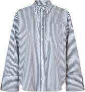 Modström Laineymd Shirt Kvinde Delicate Blue Stripe Skjorter Str L - h...