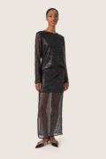 Soaked in Luxury Sladea Skirt Kvinde Black Maxi Nederdele Slim Fit Str...