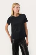 Part Two Maggipw TS Kvinde Black And Black Shine Kortærmede T-shirts S...