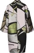 Rabens Saloner Tapestry Jacquard Coat Insa Kvinde Tapestry Combo Blaze...