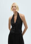 MANGO Halter Suit Waistcoat Kvinde Black Overgangsjakker Str L - hos M...