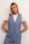 Kaffe Kasakura Waistcoat Kvinde Vintage Indigo Blazere Str 40 - hos Ma...