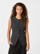 Neo Noir Fabia Structure Waistcoat Kvinde Dark Grey Veste Str 40 - hos...