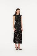 ROTATE Birger Christensen Lace Sleeveless Dress Kvinde Black Maxi Kjol...