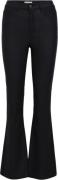 Object Objbelle Coated MW Flared Pant DIV Kvinde Black Flare Bukser St...