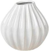 Broste Copenhagen Wide Vase Hvid Str Ø15XH15CM - Vaser hos Magasin