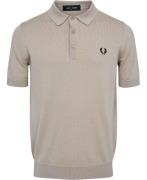 Fred Perry K7623 Mand Dark Oatmeal Kortærmede Poloer Str L - Uld hos M...