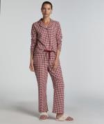 Hunkemöller PJ LS Flannel Twill Check Pyjamassæt Str XS - hos Magasin