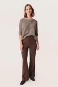 Soaked in Luxury Sltuesday Jumper Kvinde Walnut Kortærmet Strik Casual...