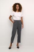 Kaffe Kasakura HW Cropped Pants Kvinde Black Oyster Bukser Med Lige Be...