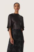 Soaked in Luxury Slmilu Katharine Blouse 3/4 Studio Kvinde Black Kortæ...