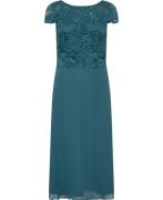 Christian Berg Cocktail Dress Kvinde Aqua Slate Midi Kjoler Str 42/ XL...