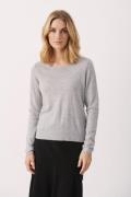 Part Two Adeline Pullover Kvinde Grå Sweaters Relaxed Fit Str L - hos ...