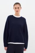 InWear Kayllaiw Pullover Kvinde Marine Blue Sweaters Str L - hos Magas...