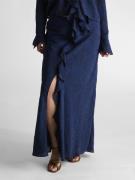 Neo Noir Vinza Burnout Skirt Kvinde Navy Midi Nederdele Str 40 - hos M...