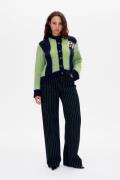 Baum und Pferdgarten Chris Kvinde Fair Green Navy Cardigans Str L - ho...