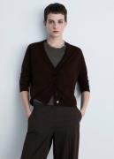 MANGO Cardigan. - Lucca Kvinde Dark Brown Cardigans Str L - hos Magasi...