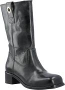 Cashott Casvilma Pull On Mid Cut Boot Waxy Leather Kvinde Black Cowboy...