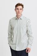 Casual Friday Cfalvin LS Dobby Striped Shirt Mand Snow White Langærmed...