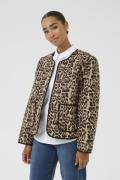 Kaffe Kavalia Jacket Kvinde Naturel Leopard Print Overgangsjakker Str ...