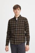 Casual Friday Cfanton LS BD Shadow Checked Shirt Mand Breen Melange La...