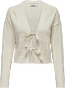 ONLY Onlfia LS String Cardigan KNT NCA Kvinde Whitecap Gray Sweaters R...