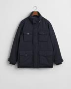 Gant Flannel Field Jacket Mand Night Blue Overgangsjakker Str L - hos ...