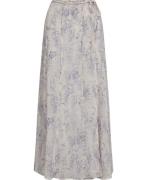 Holzweiler Ivy Print Wrap Skirt Kvinde Lilac Mix Maxi Nederdele Str XS...