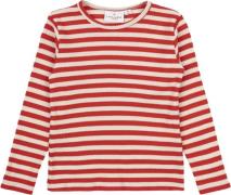 The New Tnstfro Uni L_S Rib Tee Str 92 - Poppy Red Striped Langærmede ...