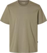 Selected Homme Slhaspen SS Oneck TEE Noos Mand Vetiver Kortærmede T-sh...