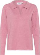 Saint Tropez Milasz Polo Pullover Kvinde Foxglove Melange Sweaters Str...