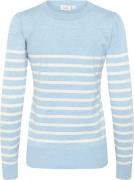 Saint Tropez Milasz LS Striped Pullover Kvinde Heather Ice Stripe Swea...