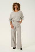 Kaffe Kakaysa Pants Kvinde Grey Pinstripe Bukser Med Brede Ben Str 40 ...