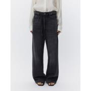 DAY Birger et Mikkelsen Elijah Raw Black Denim Kvinde Black Wide Jeans...