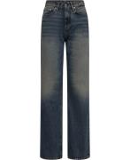 Hope Beat Jeans Kvinde Mid Blue Dirty Flared Jeans Str 29 - Polyester ...