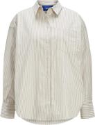 JJXX Jxjamie LS Relaxed Poplin Shirt WVN Kvinde Feather Gray/stripe La...